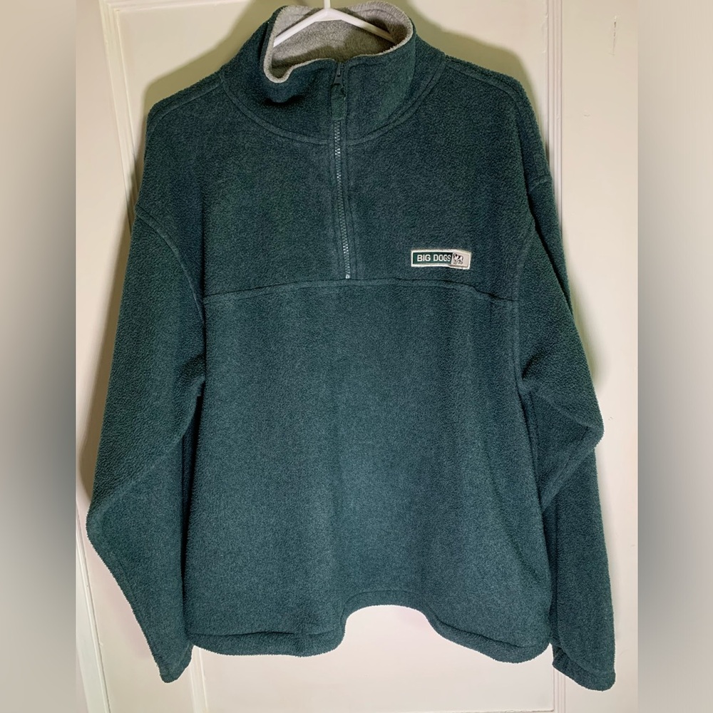Vintage big dogs fleece 1/4 zip sweater